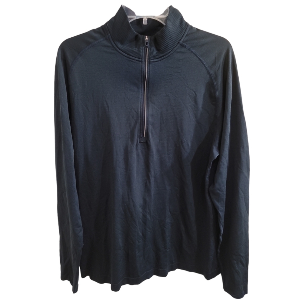 Lululemon Metal Vent 1/2 Zip Pullover 2.0 Mineral Blue True Navy Seamless